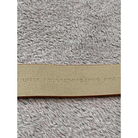 COLDWATER CREEK Women's Wide Gold Buckle Vivid Leather Belt Burnt Gold - Picture 10 of 11